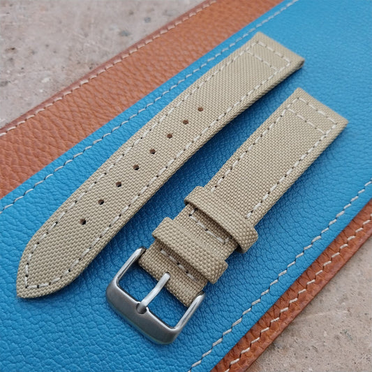 20mm Eulit Canvas Vintage Style Sand Beige 20/18 Watch Strap