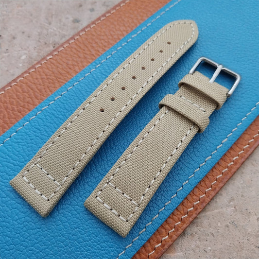 20mm Eulit Canvas Vintage Style Sand Beige 20/18 Watch Strap