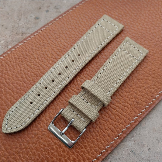 20mm Eulit Canvas Vintage Style Sand Beige 20/18 Watch Strap