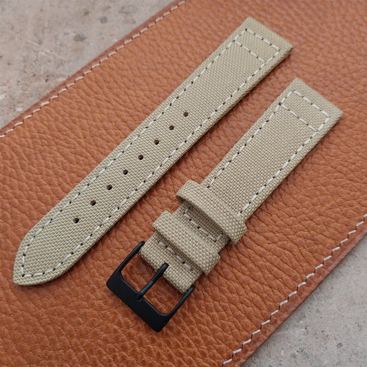 20mm Eulit Canvas Vintage Style Sand Beige 20/18 Watch Strap