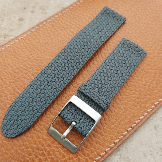 20mm Gray Eulit Palma Pacific Braided Perlon Two-Piece Field Watch Strap