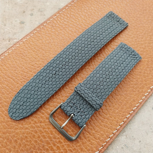 20mm Gray Eulit Palma Pacific Perlon Field Watch Strap & Titanium Buckle