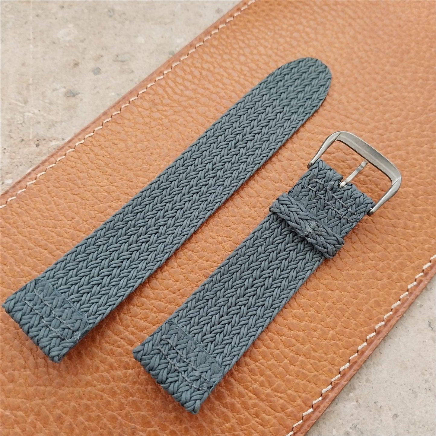 20mm Gray Eulit Palma Pacific Perlon Field Watch Strap & Titanium Buckle