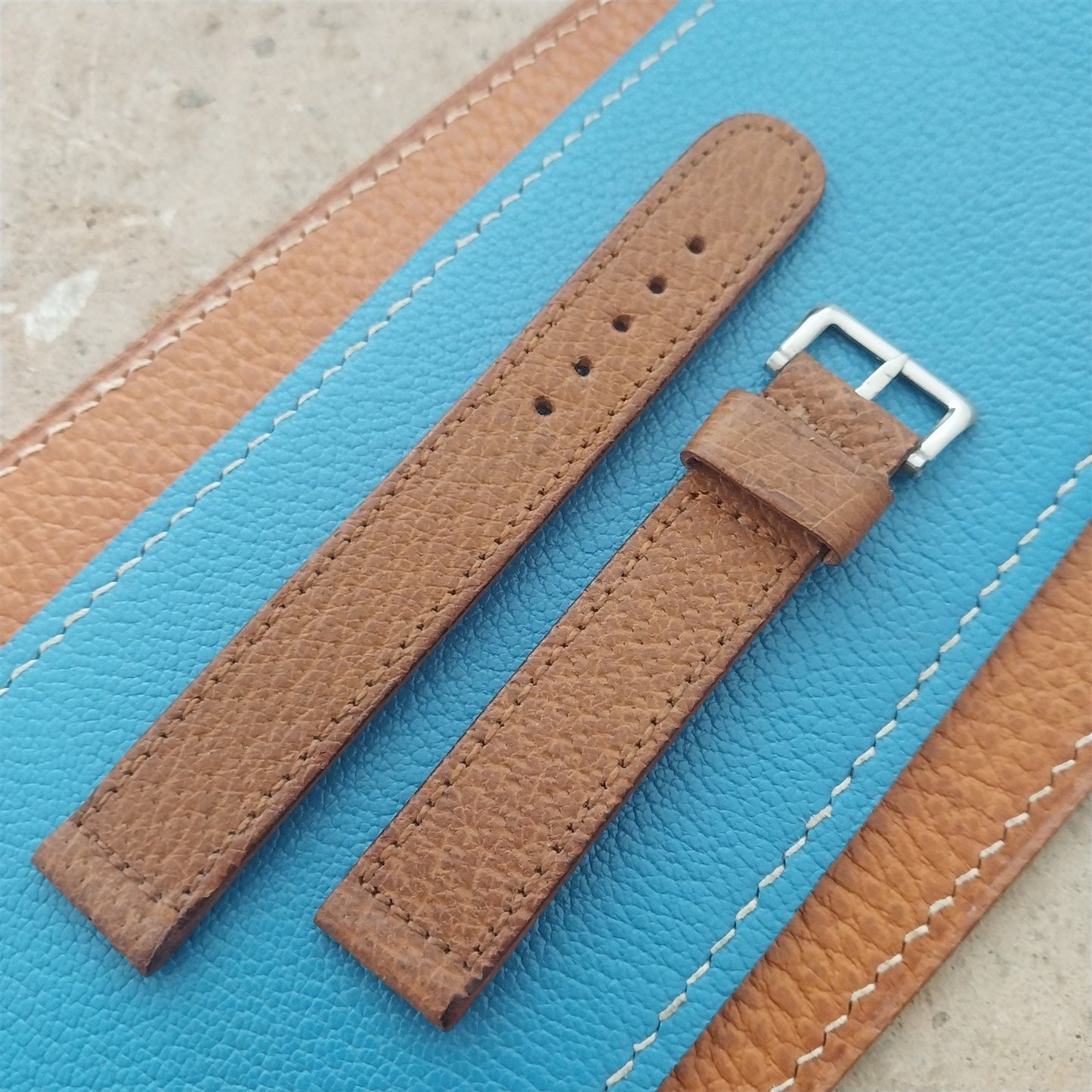 16mm Pigskin 1940s-1950s Vintage Watch Strap & Premium Stainless Buckle