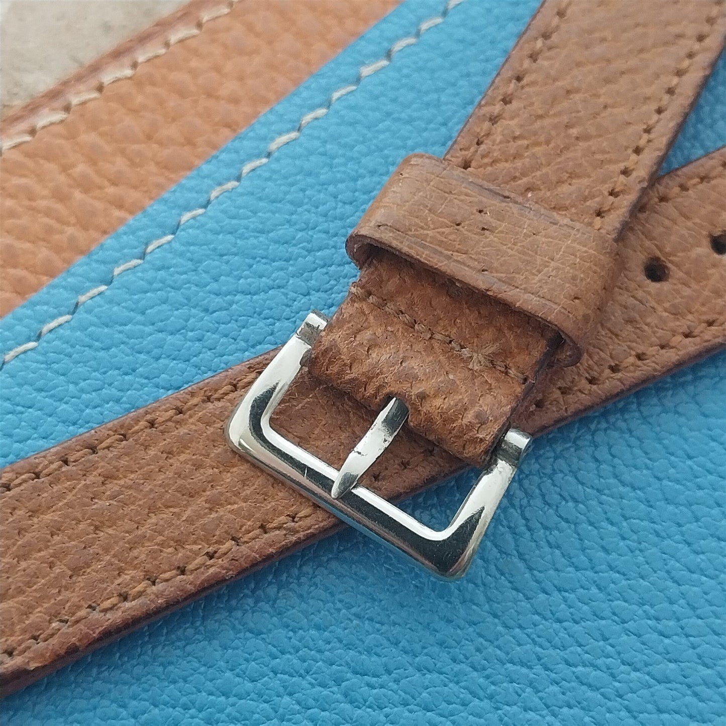 16mm Pigskin 1940s-1950s Vintage Watch Strap & Premium Stainless Buckle