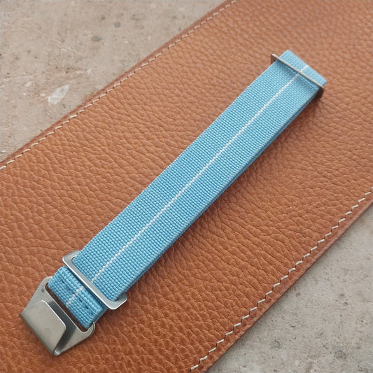 20mm Marine Nationale MN Parachute Elastic Blue & White Watch Strap