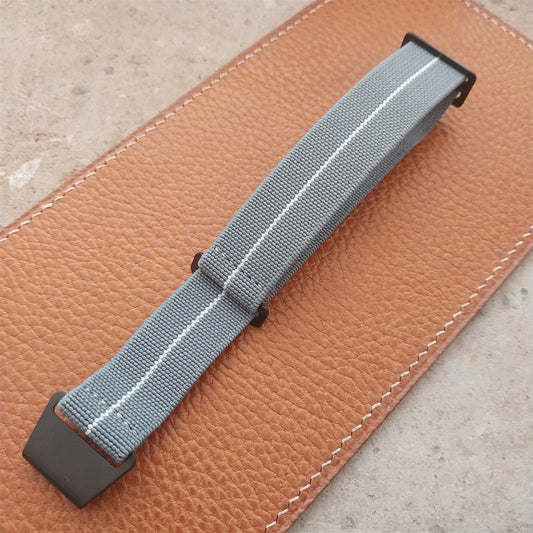 20mm Marine Nationale MN Parachute Elastic Watch Strap & Black Hardware