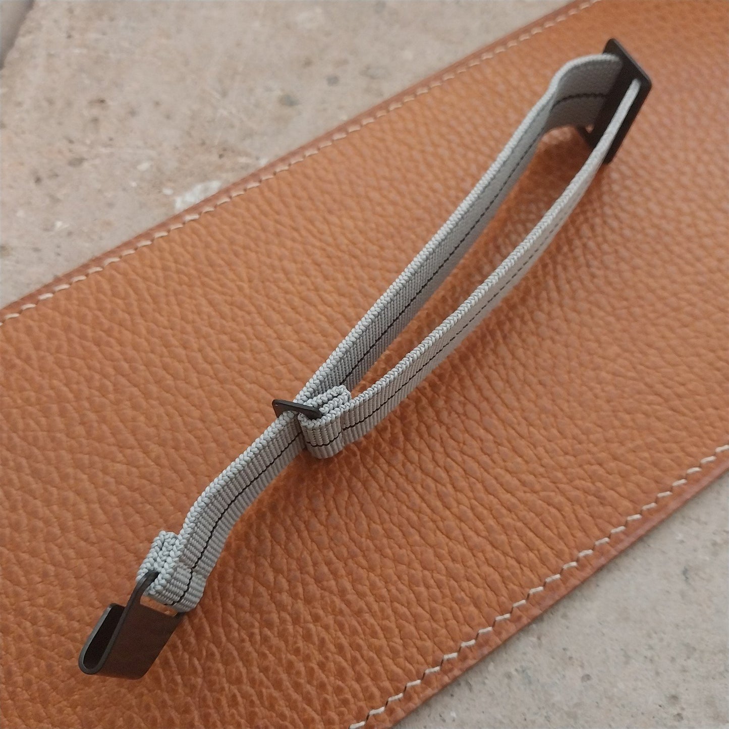 20mm Marine Nationale MN Parachute Elastic Watch Strap & Black Hardware