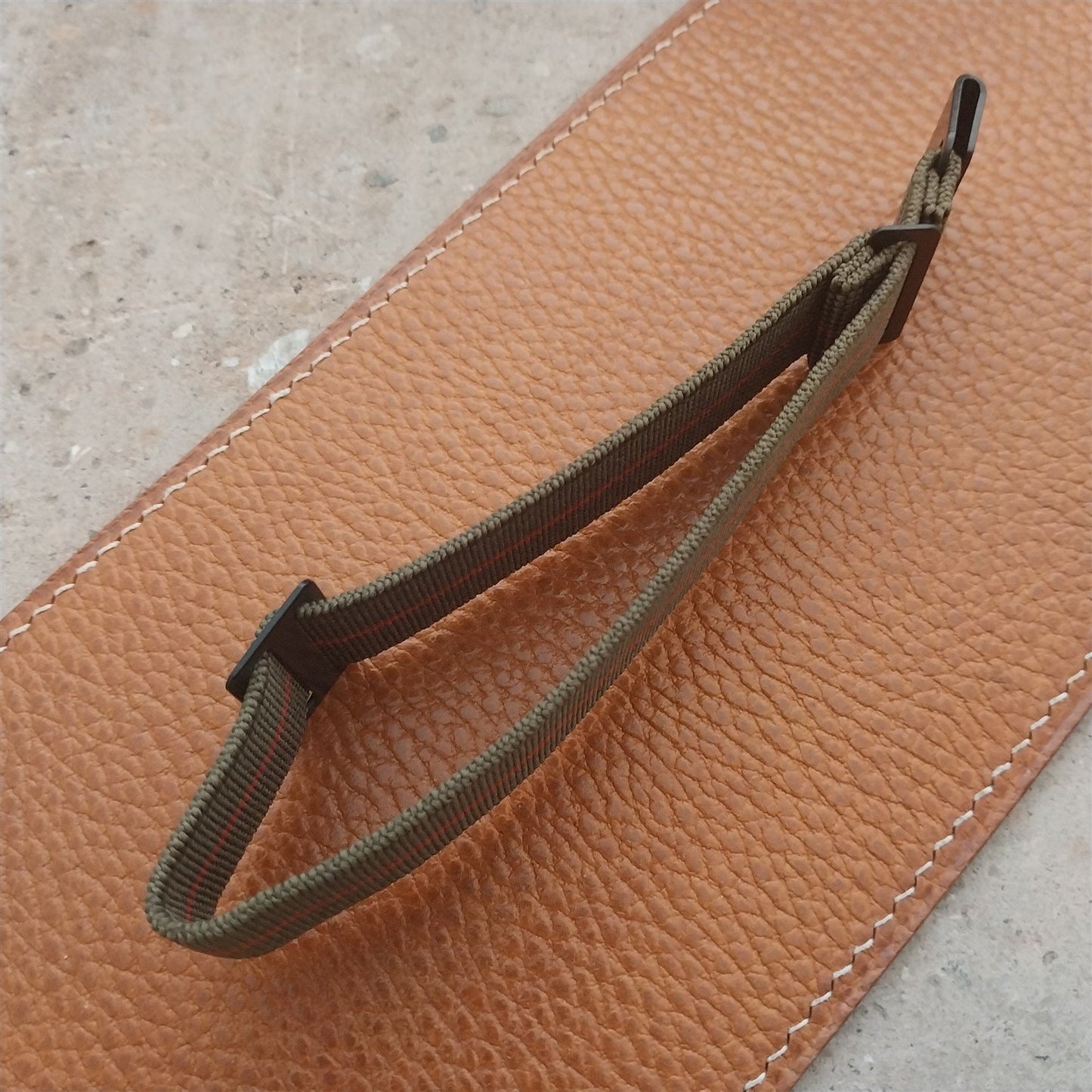20mm Marine Nationale MN Parachute Elastic Watch Strap & Black Hardware