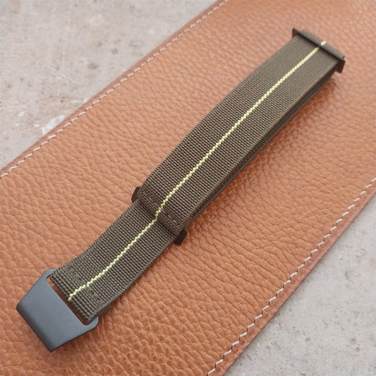 20mm Marine Nationale MN Parachute Elastic Watch Strap & Black Hardware