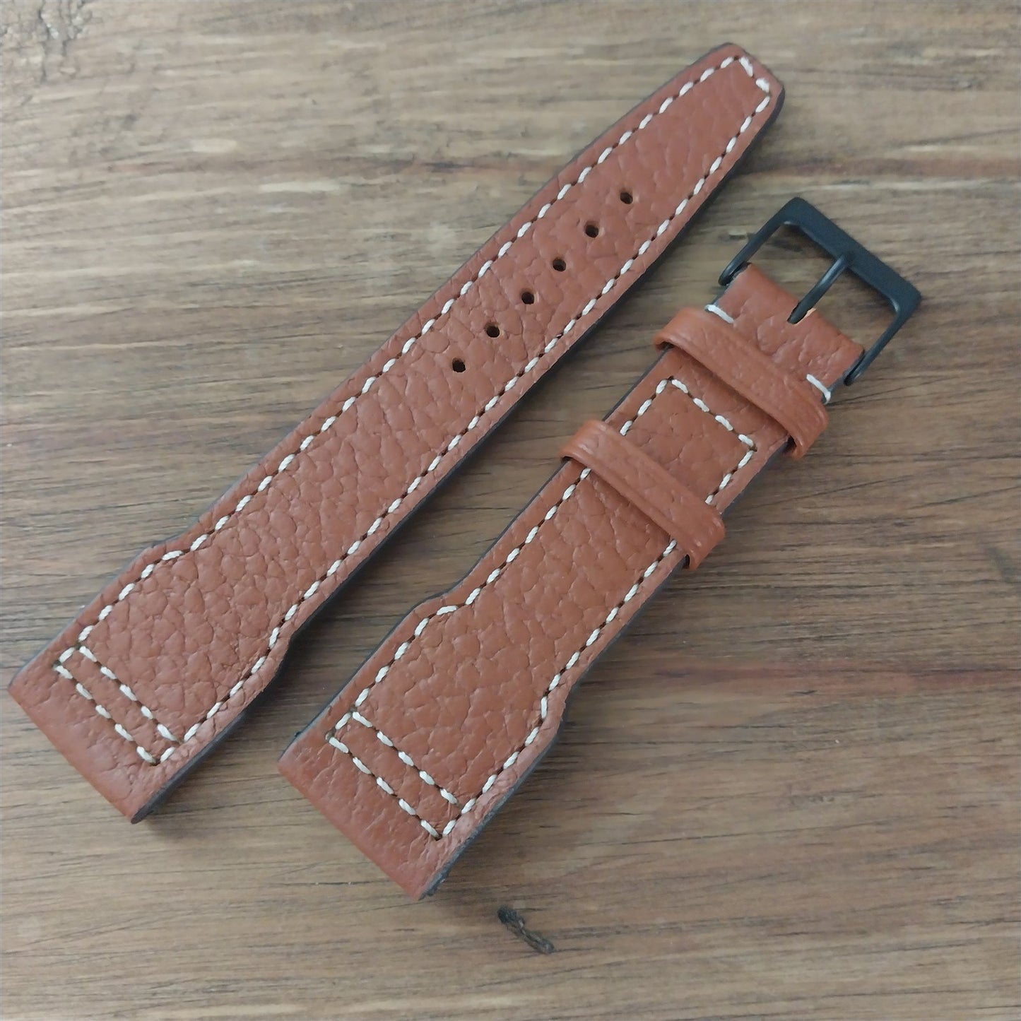 22mm Rios Typhoon Buffalo Leather 22/18 Aviator Pilot Watch Strap