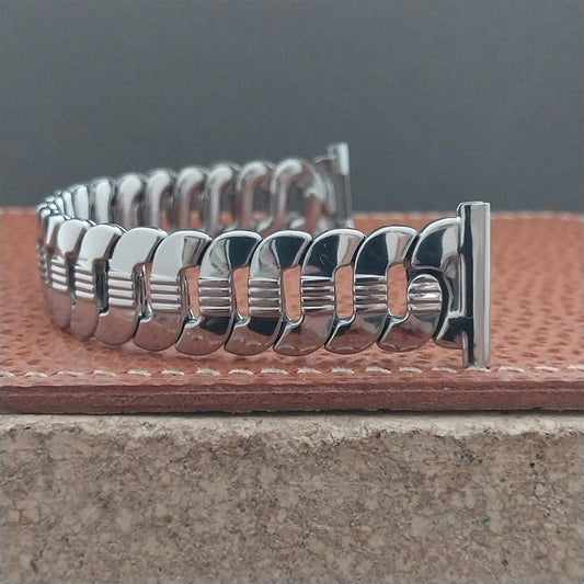 Vintage Pakula Pacer 19mm 16mm Stainless Steel 1950s Classic Stretch Watch Band