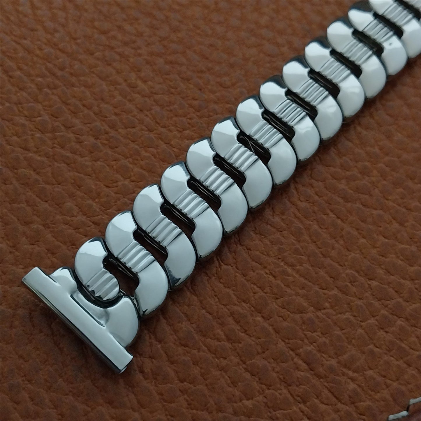 Vintage Pakula Pacer 19mm 16mm Stainless Steel 1950s Classic Stretch Watch Band