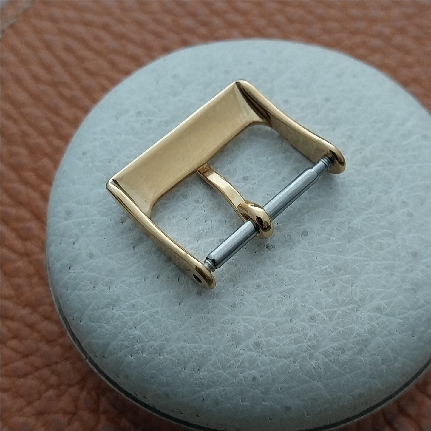 16mm Yellow Gold-Plate Watch Strap Buckle
