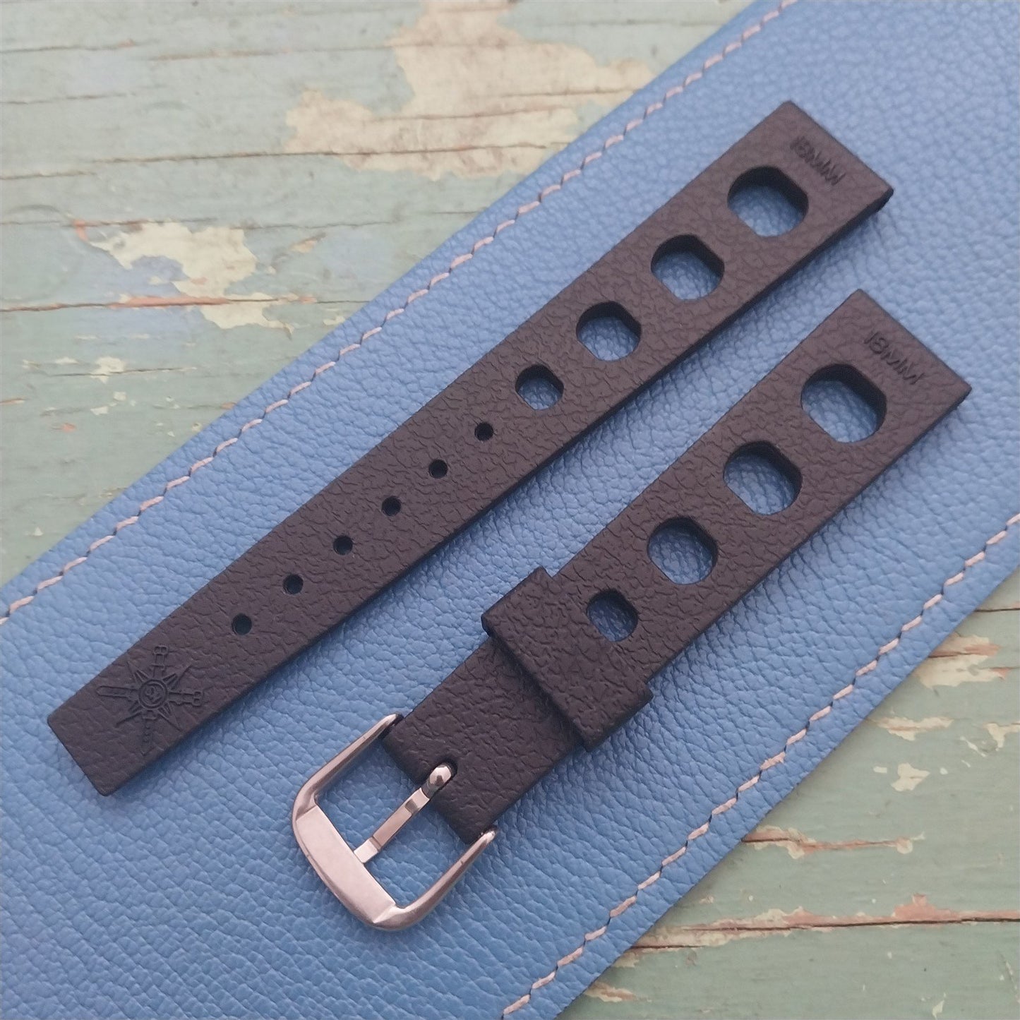 18mm TPU Rubber Black Tropical Sport Diver Rally Watch Strap
