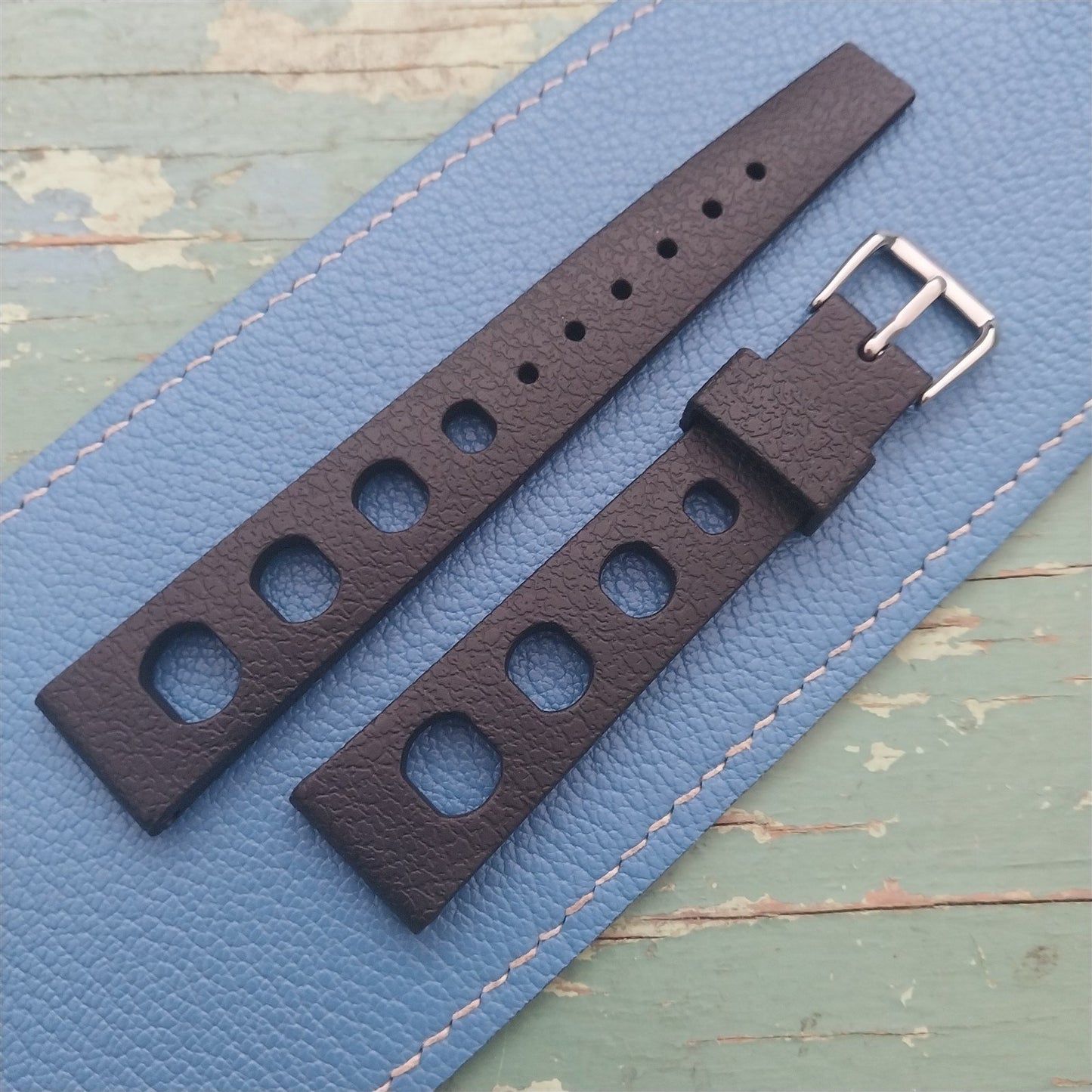 18mm TPU Rubber Black Tropical Sport Diver Rally Watch Strap