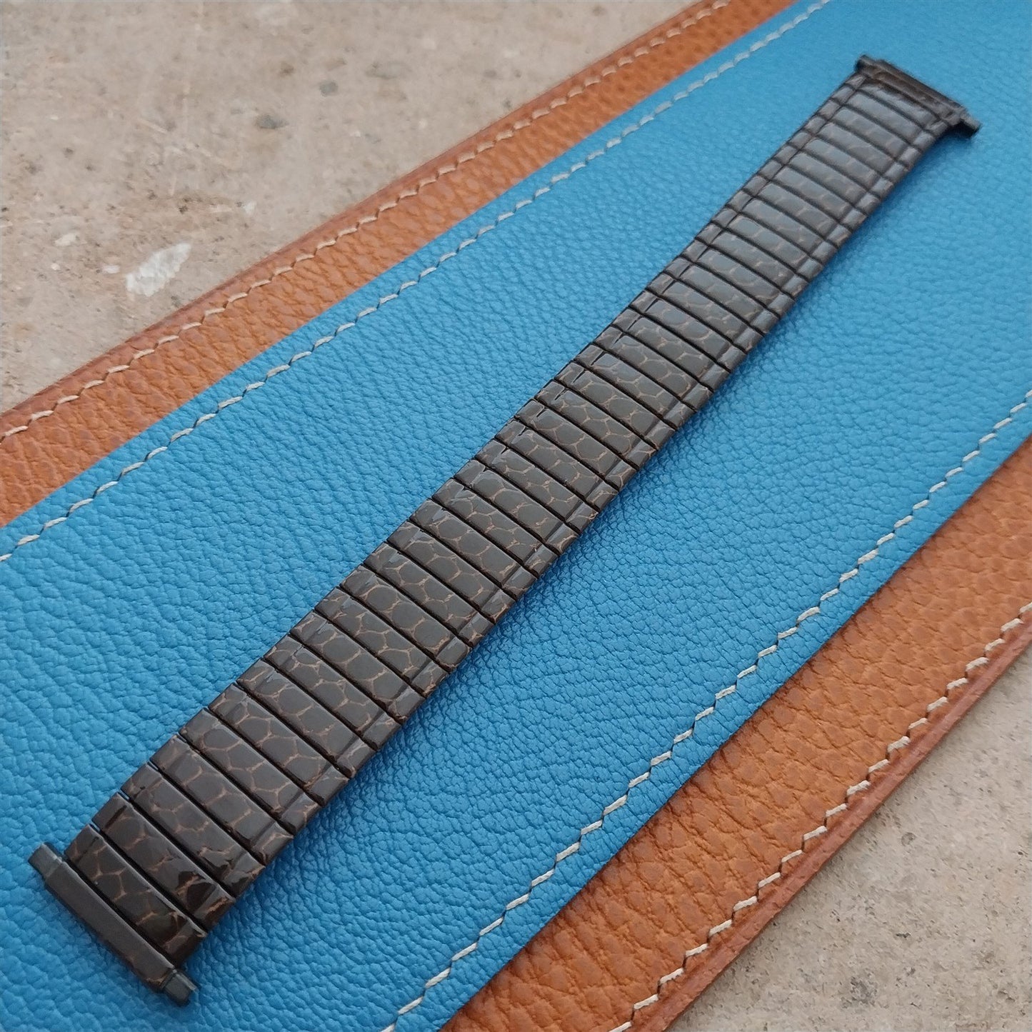 16mm 18mm 20mm Speidel Snakeskin Enameled Classic Stretch Vintage Watch Band