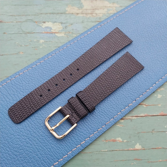 Vintage 19mm Thin Tapered Lizard Unused nos Classic Watch Strap