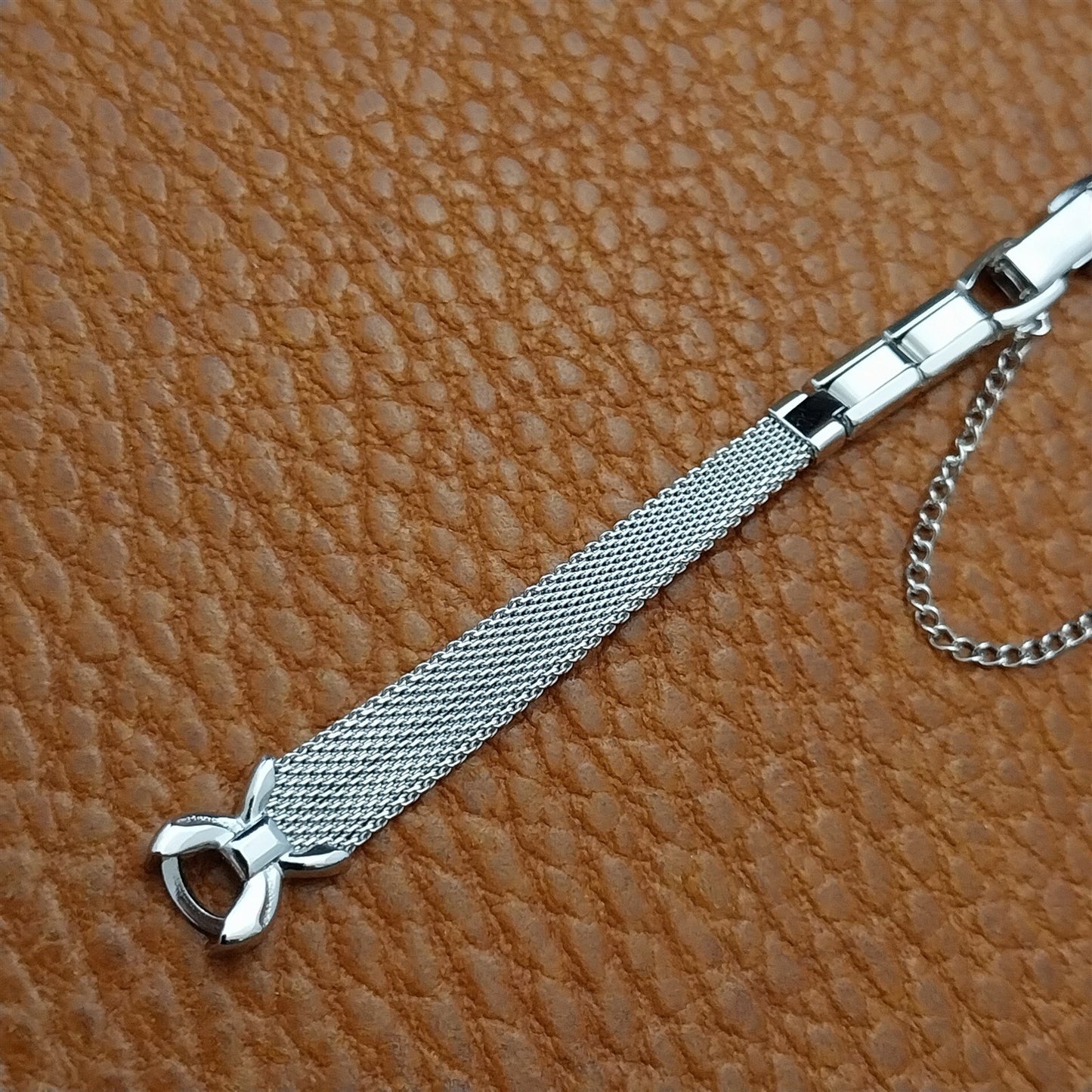 Ladies Speidel White Gold-Filled Mesh Unused 1968 Vintage Cocktail Watch Band