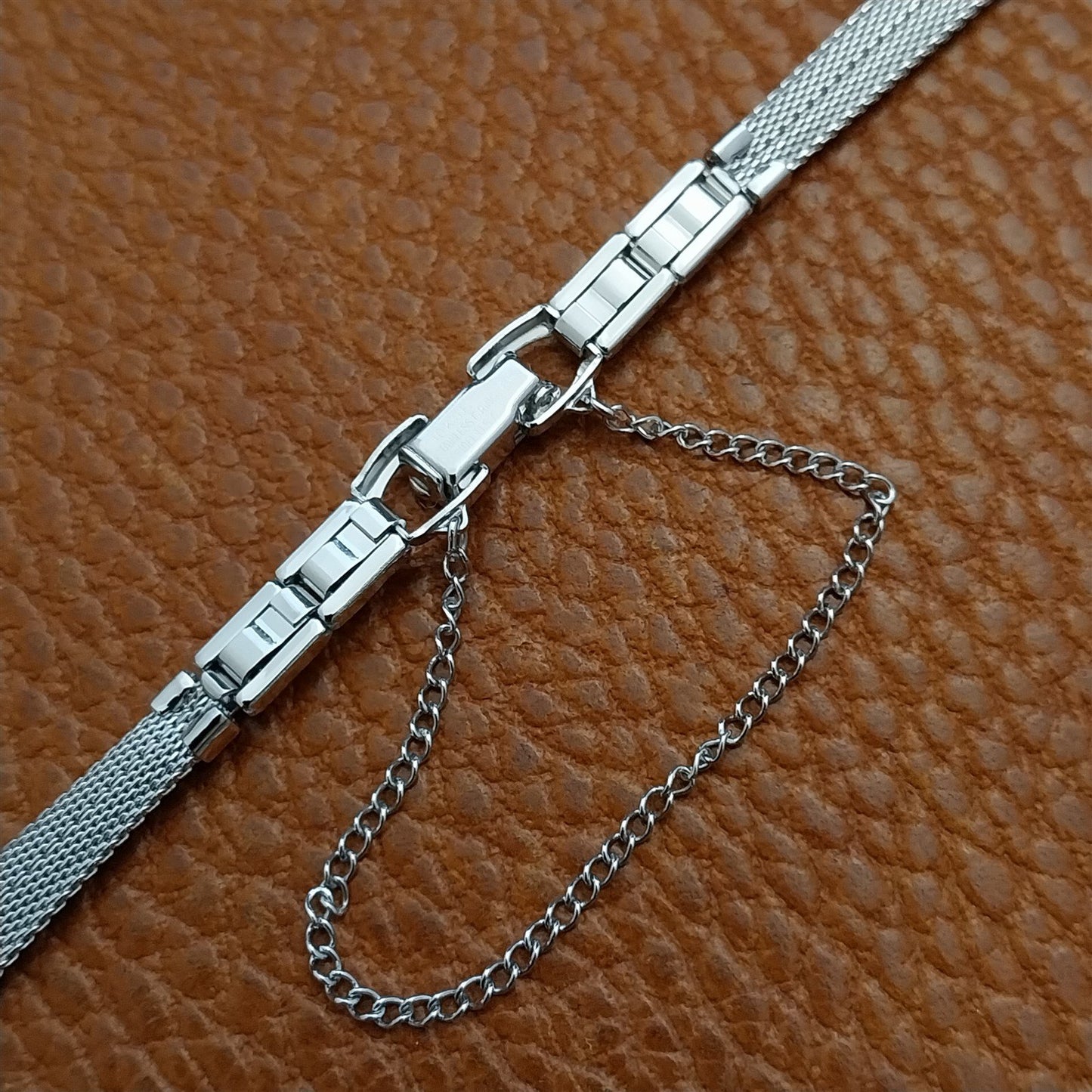 Ladies Speidel White Gold-Filled Mesh Unused 1968 Vintage Cocktail Watch Band