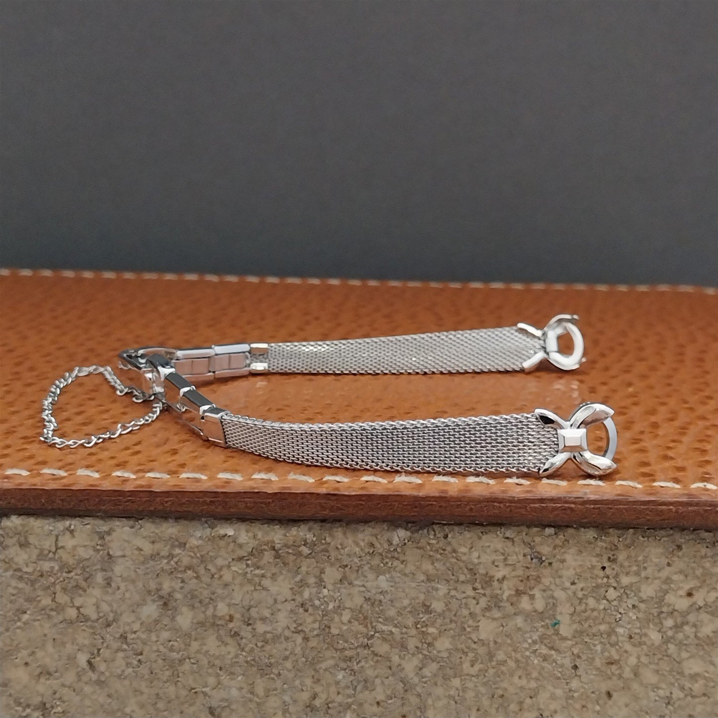 Ladies Speidel White Gold-Filled Mesh Unused 1960s Vintage Cocktail Watch Band