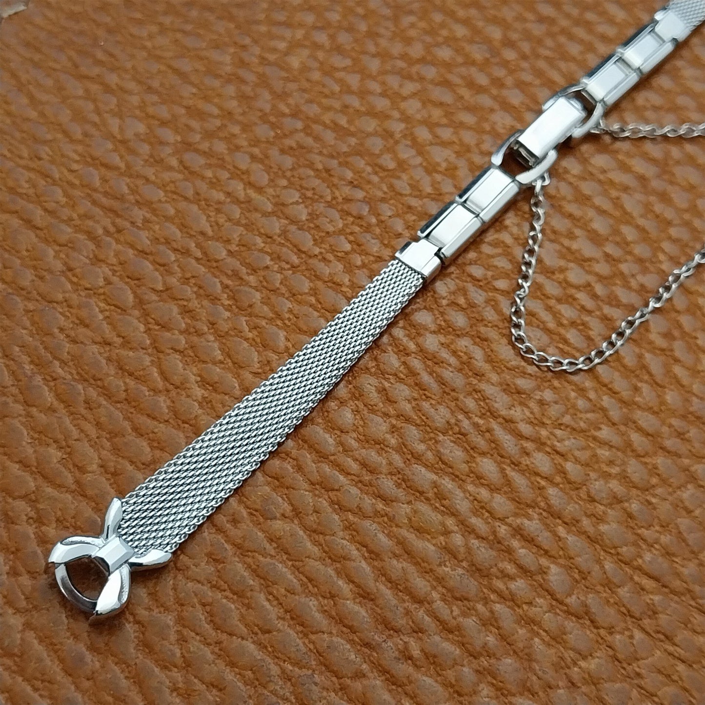 Ladies Speidel White Gold-Filled Mesh Unused 1960s Vintage Cocktail Watch Band
