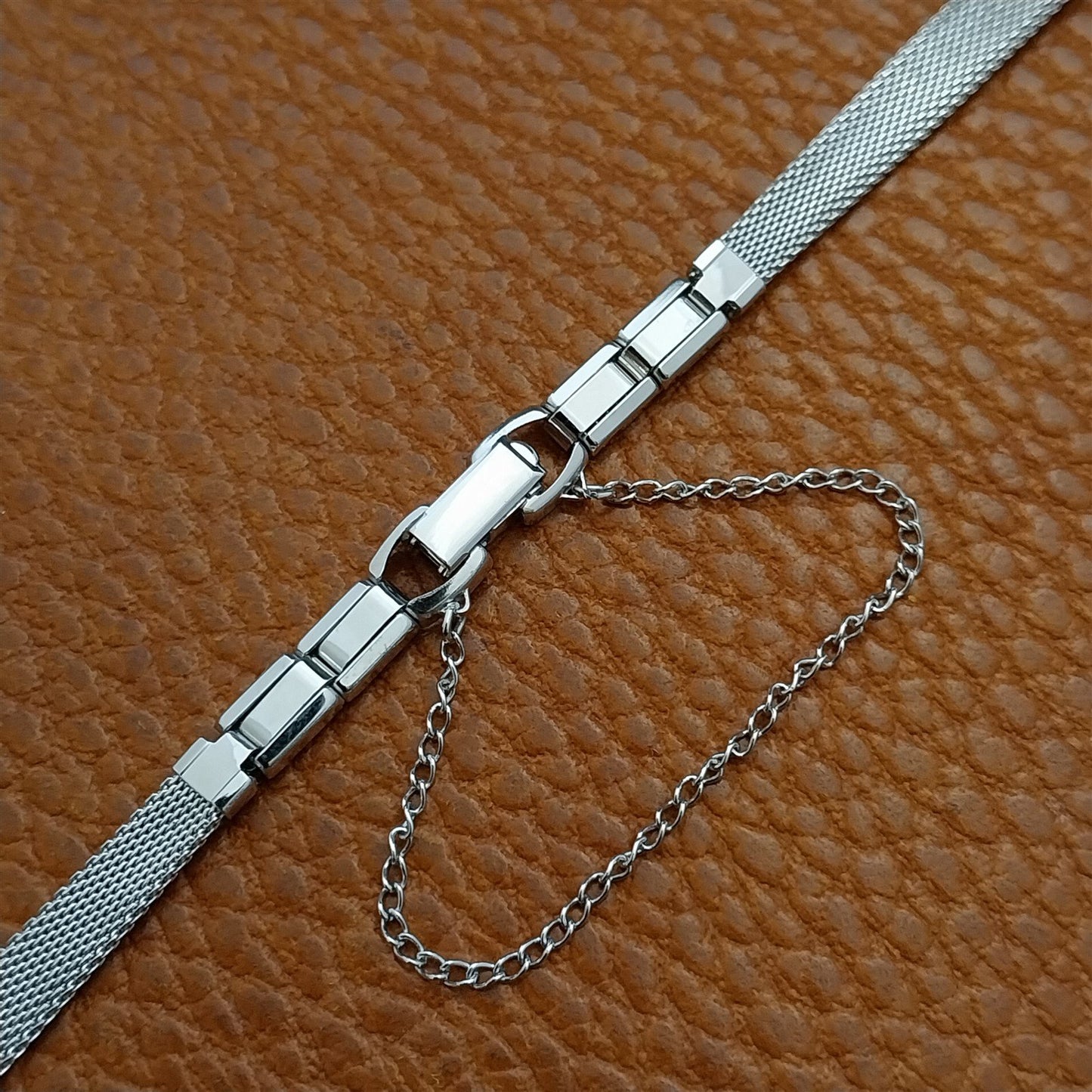 Ladies Speidel White Gold-Filled Mesh Unused 1960s Vintage Cocktail Watch Band