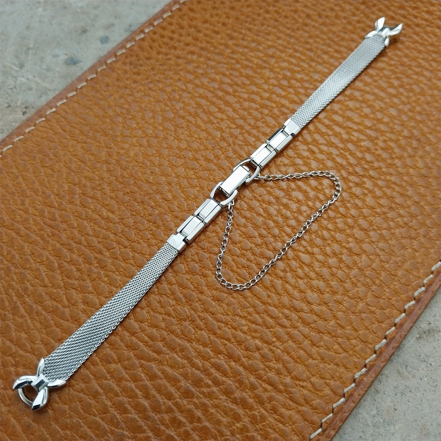 Ladies Speidel White Gold-Filled Mesh Unused 1960s Vintage Cocktail Watch Band