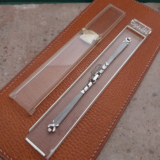 Ladies Speidel White Gold-Filled Mesh Unused 1960s Vintage Cocktail Watch Band