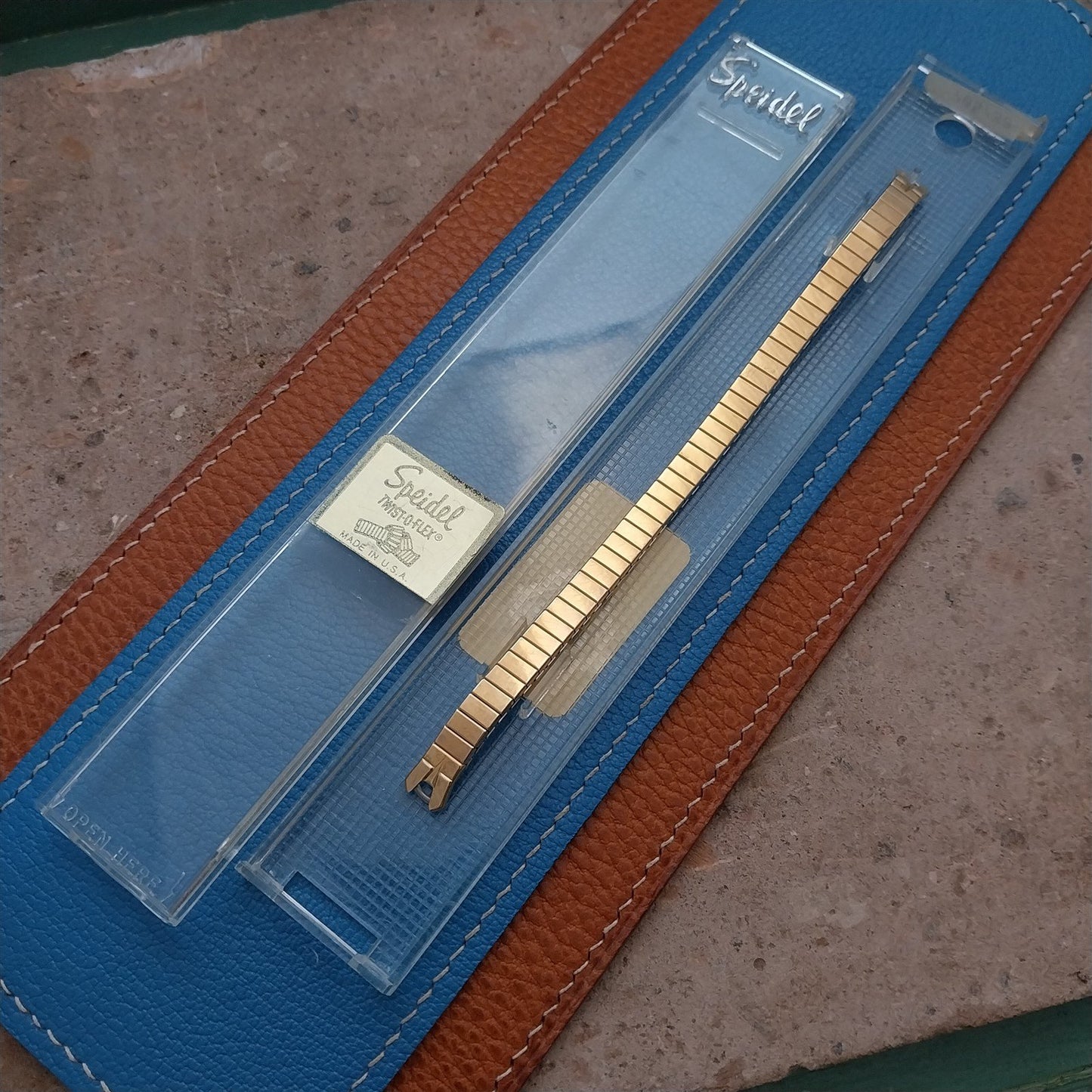 Yellow Gold-Tone Speidel Unused Vintage Cocktail Watch Band