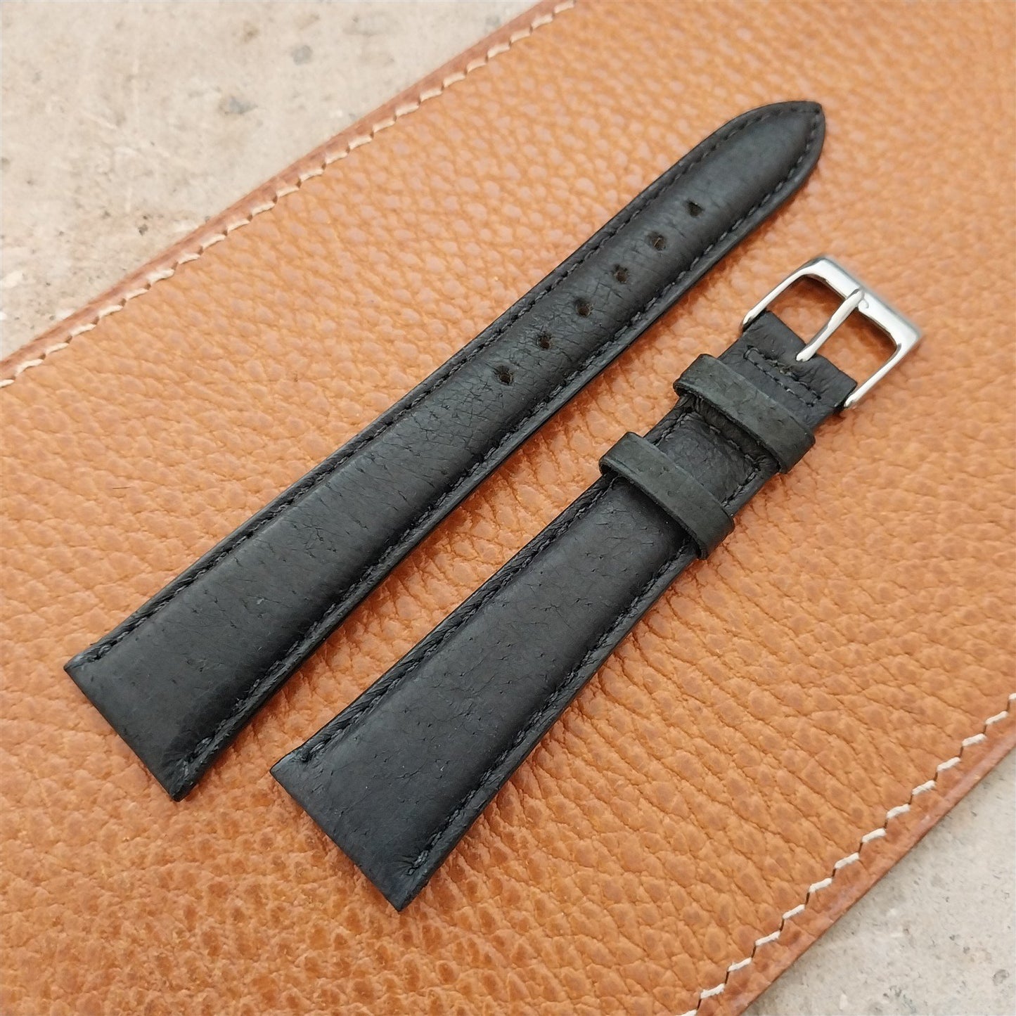 19mm Hadley Roma USA Tapered Padded Pigskin 19/14 Unused Watch Strap