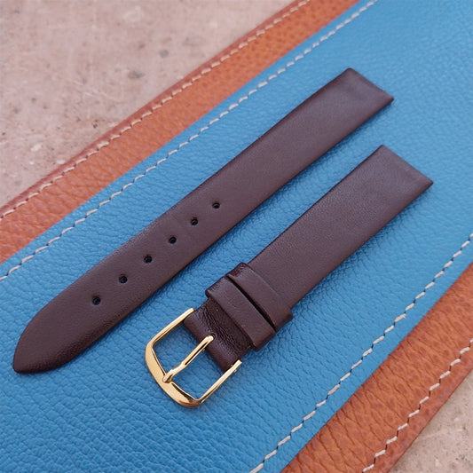 16mm Downing Brown Calf Leather Unused 1970s Vintage Watch Strap