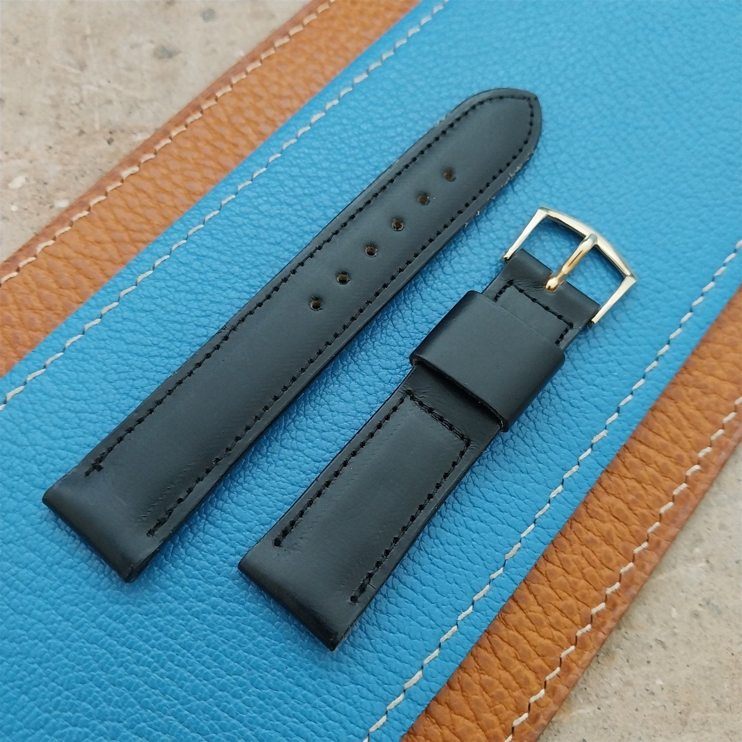 Vintage 1960s 17mm Kalbe Calfskin Leather Strap Watch Strap