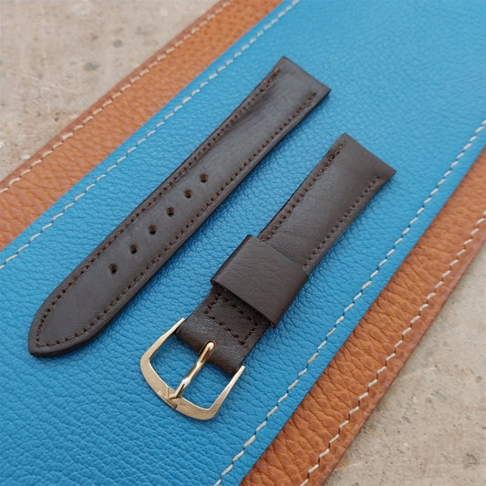Vintage 1960s 17mm Hadley Roma Calfskin Leather Strap Watch Strap
