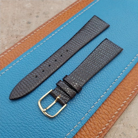 3/4" Downing Brown Lizard Calf Tapered nos Unused Vintage Watch Strap