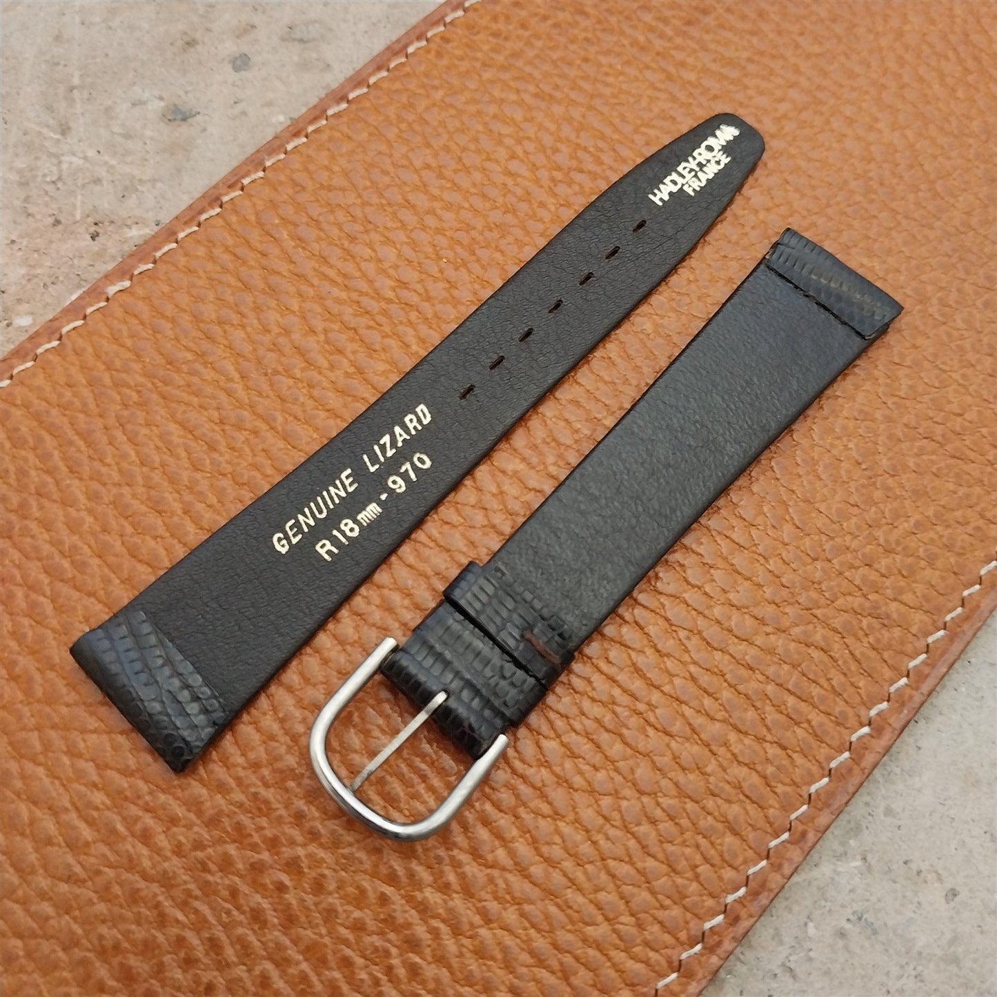 19mm Hadley Roma Brown Lizard 19/14 Unused Vintage Watch Strap