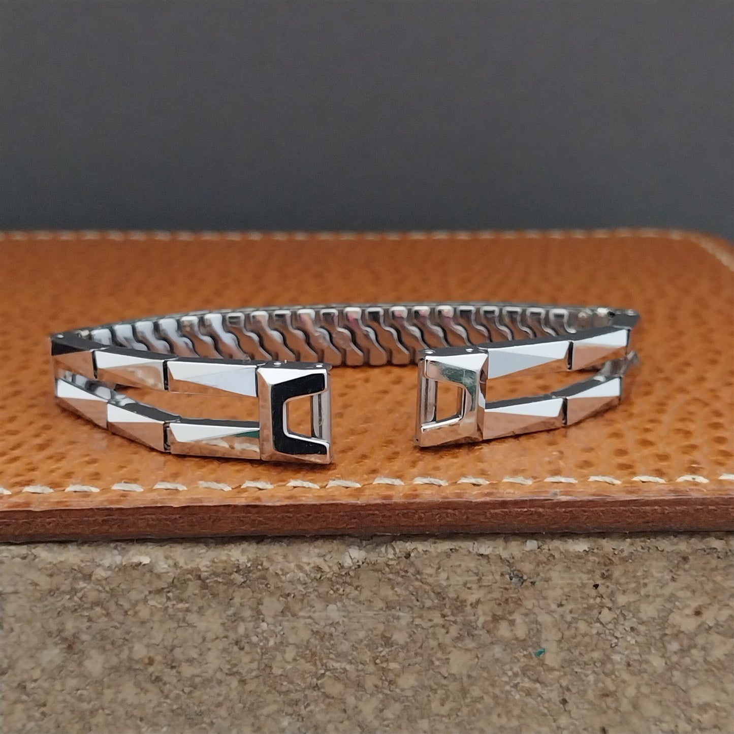 1950s 12k White Gold-Filled Gemex Tahiti Vintage Cocktail Watch Band
