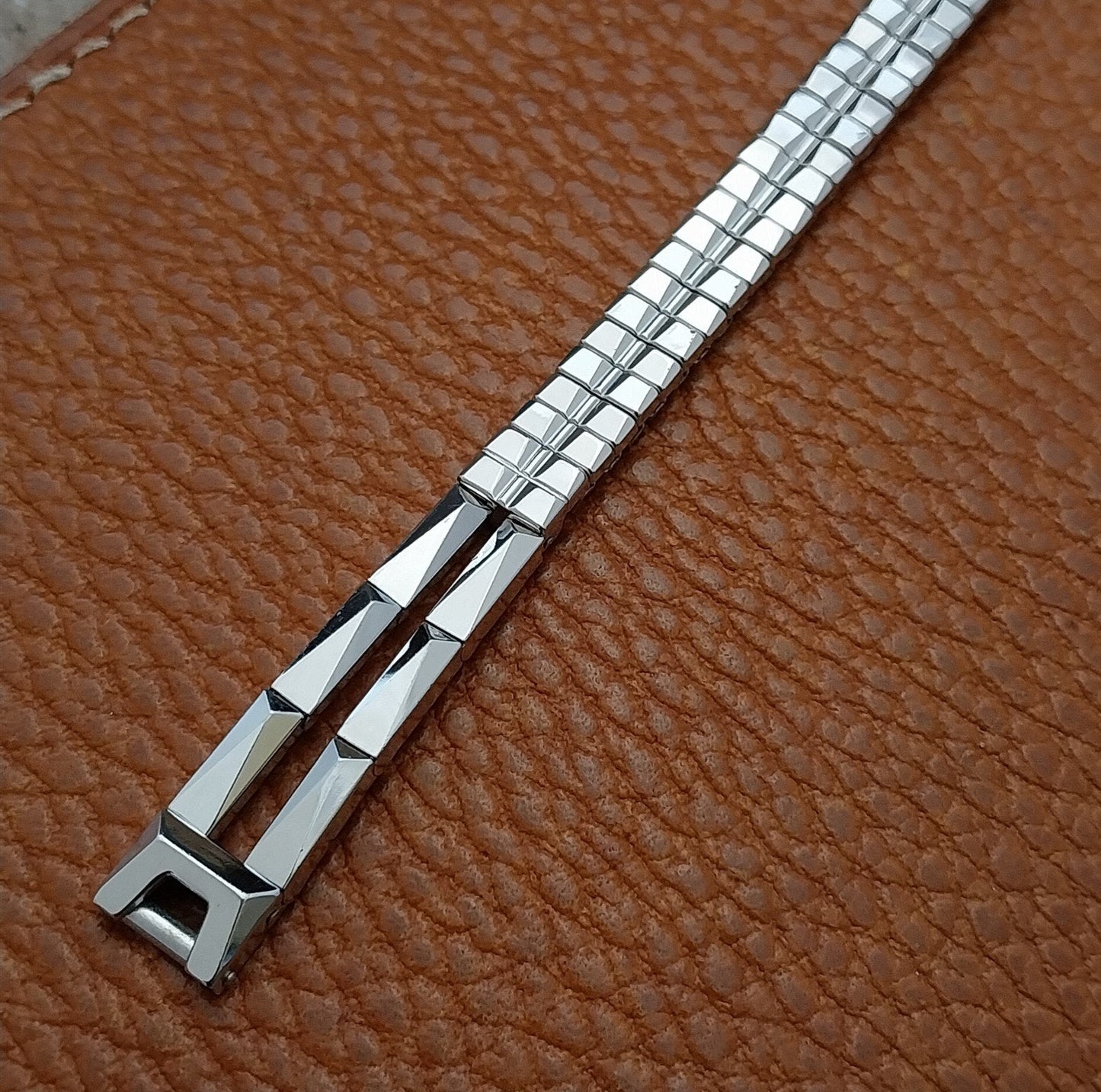 1950s 12k White Gold-Filled Gemex Tahiti Vintage Cocktail Watch Band