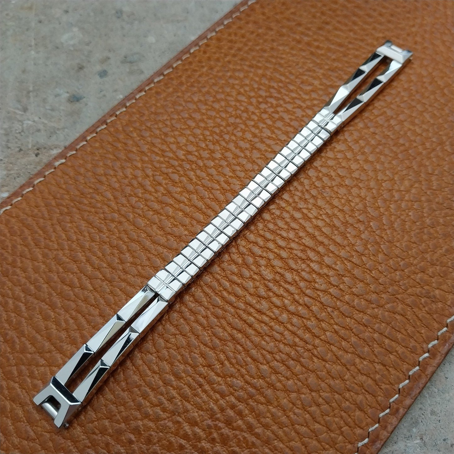1950s 12k White Gold-Filled Gemex Tahiti Vintage Cocktail Watch Band