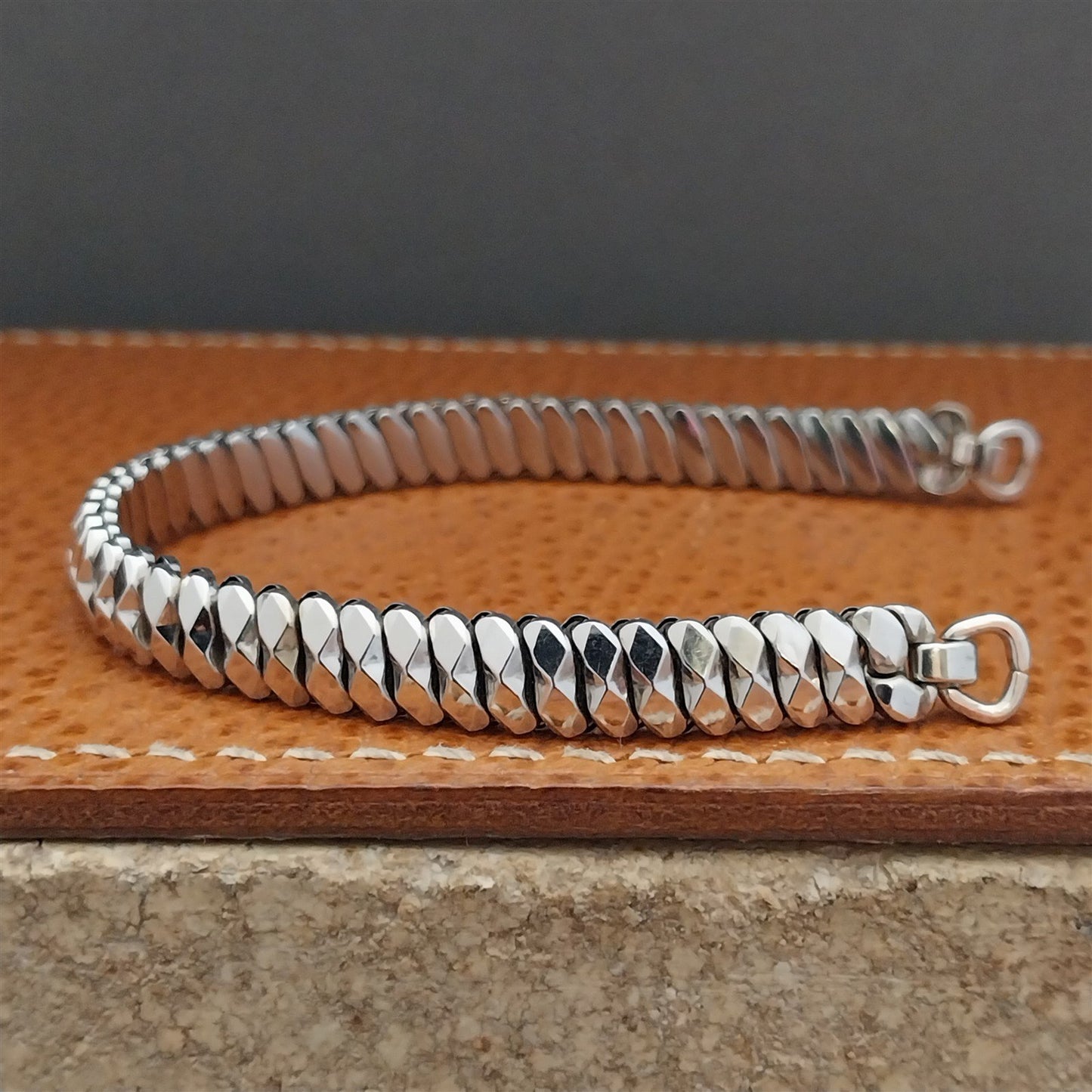 1950s White Gold-Filled Ladies Gemex Vintage Cocktail Watch Band