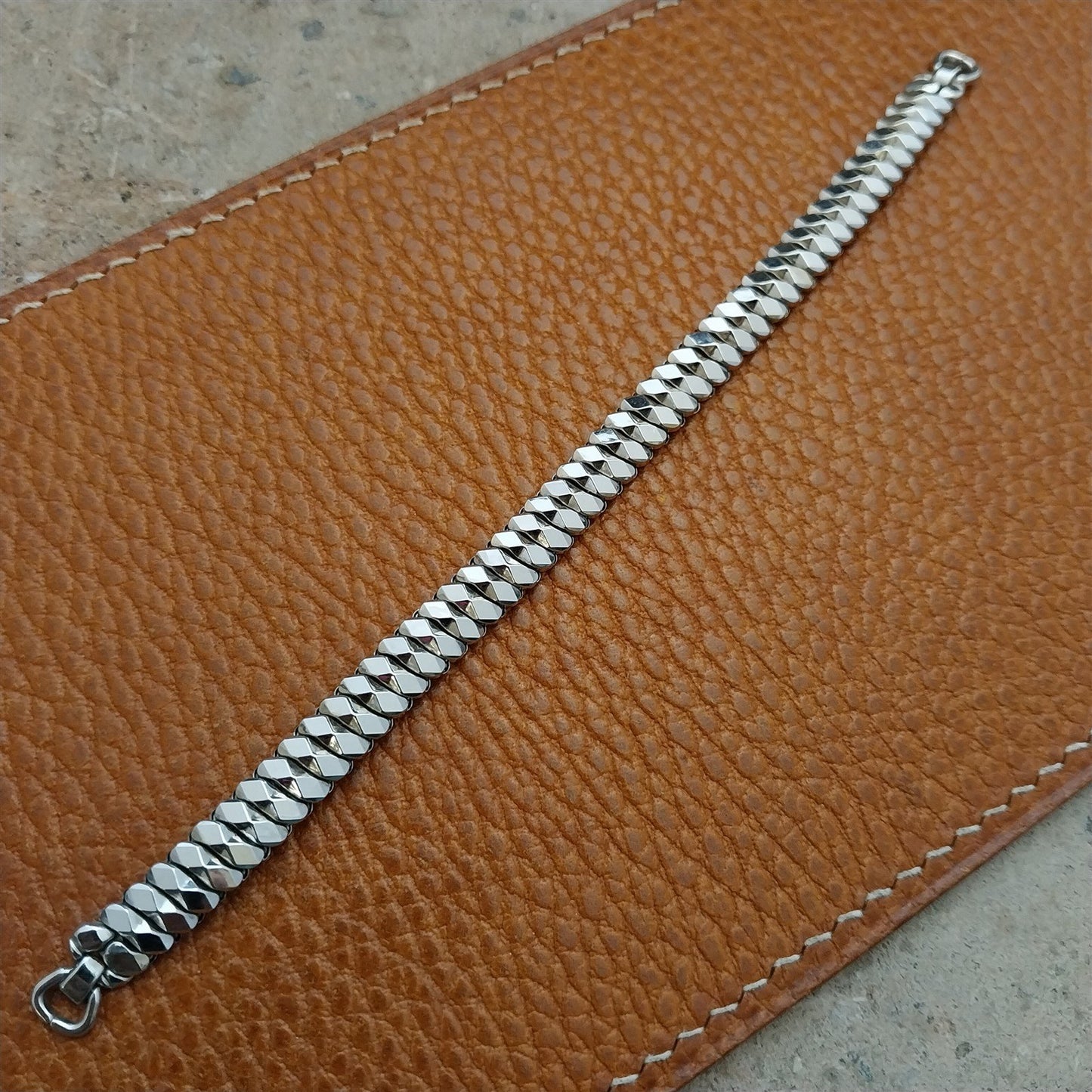 1950s White Gold-Filled Ladies Gemex Vintage Cocktail Watch Band
