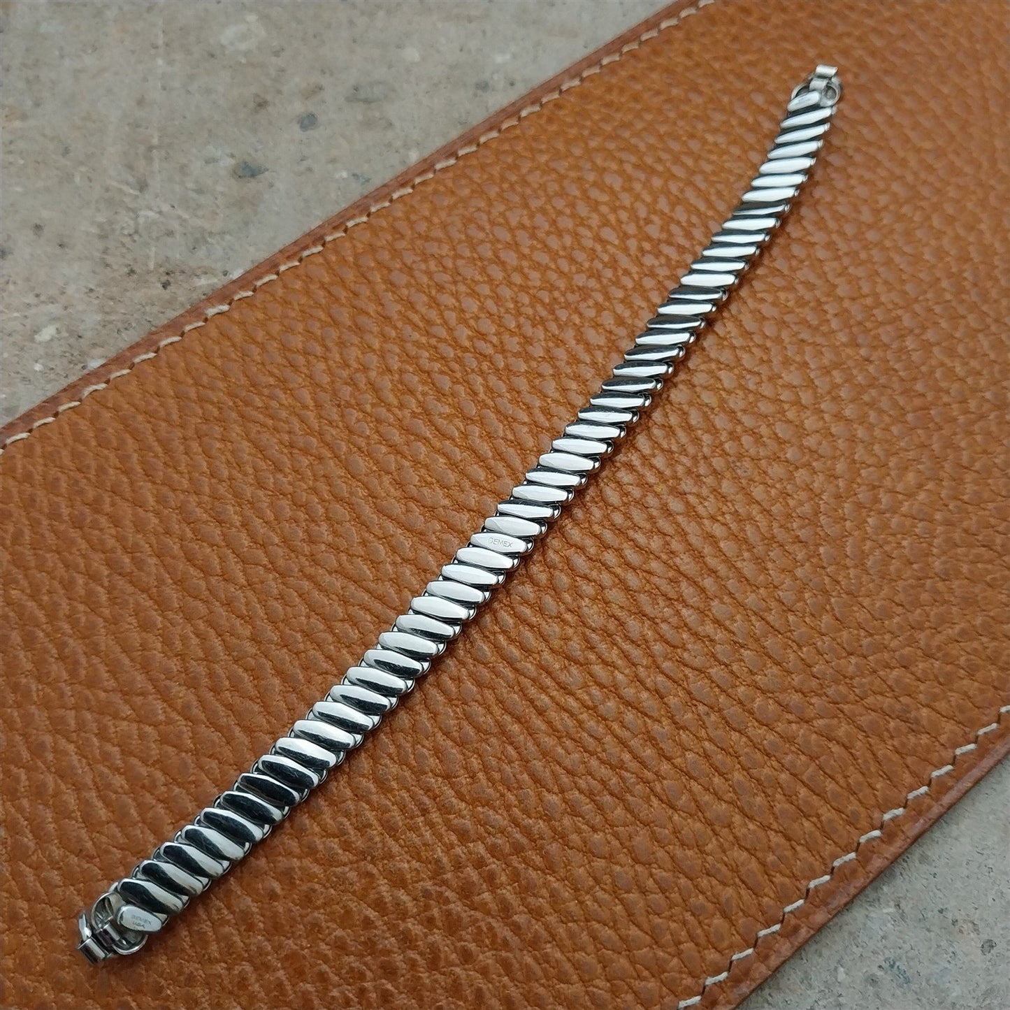 1950s White Gold-Filled Ladies Gemex Vintage Cocktail Watch Band