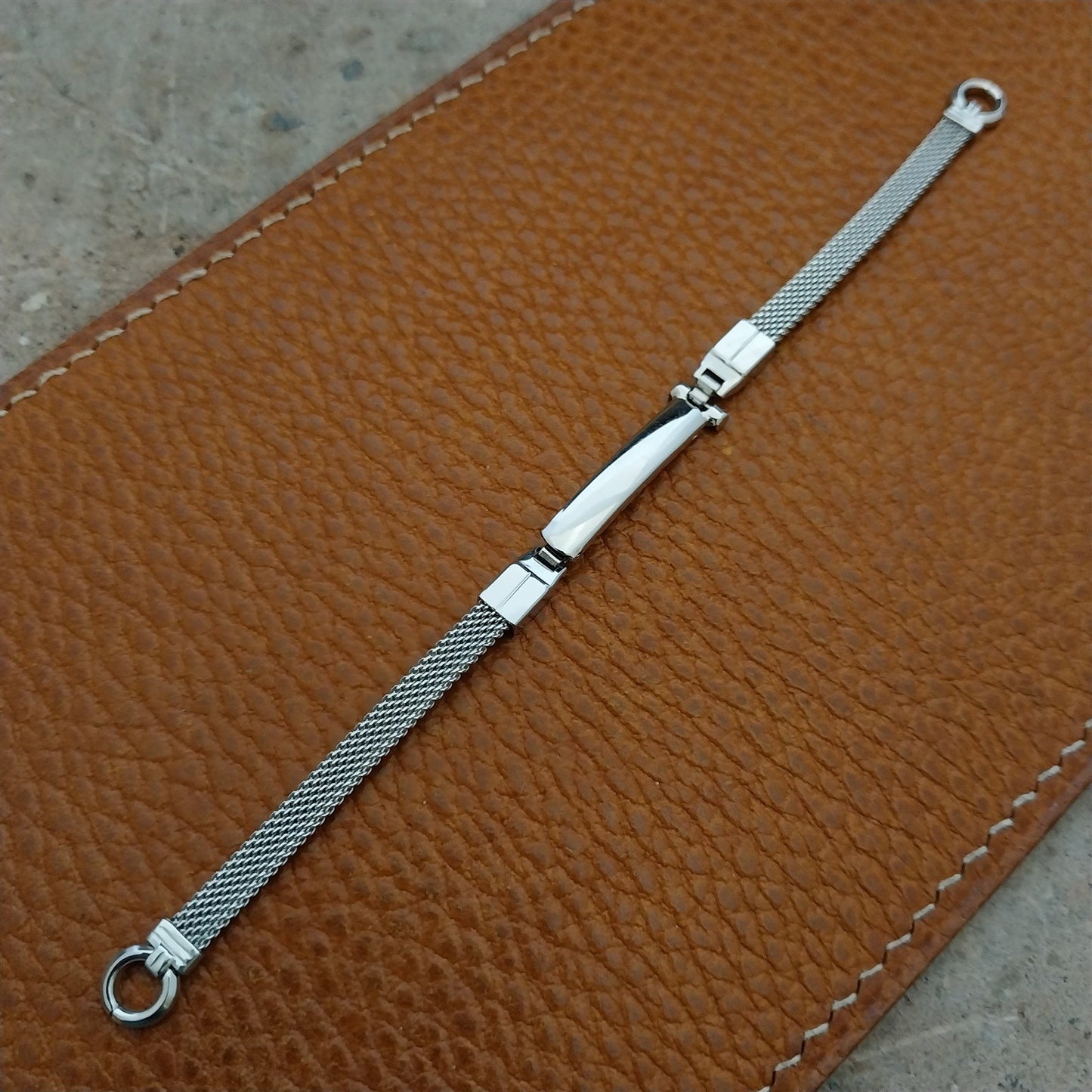 Vintage White Gold Filled Mesh Ladies Kestenmade Cocktail Watch Band