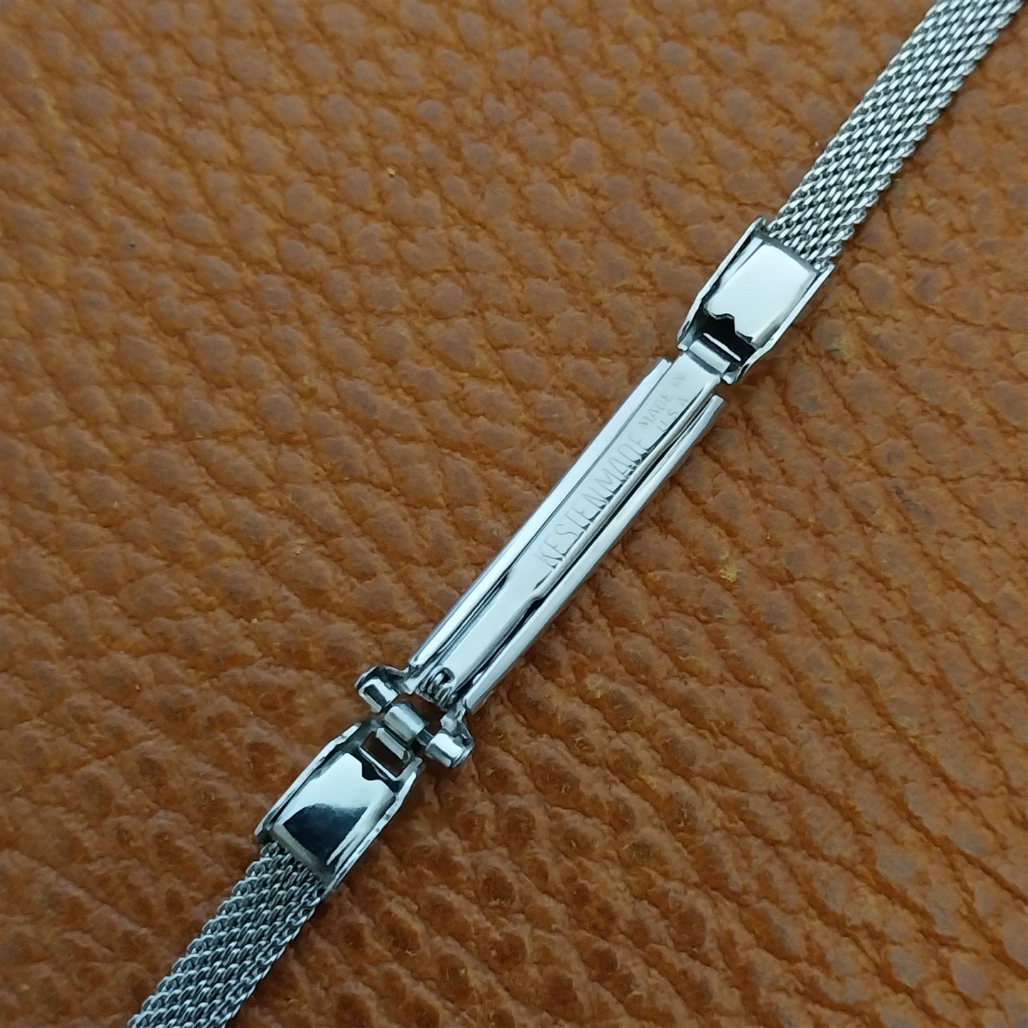 Vintage White Gold Filled Mesh Ladies Kestenmade Cocktail Watch Band