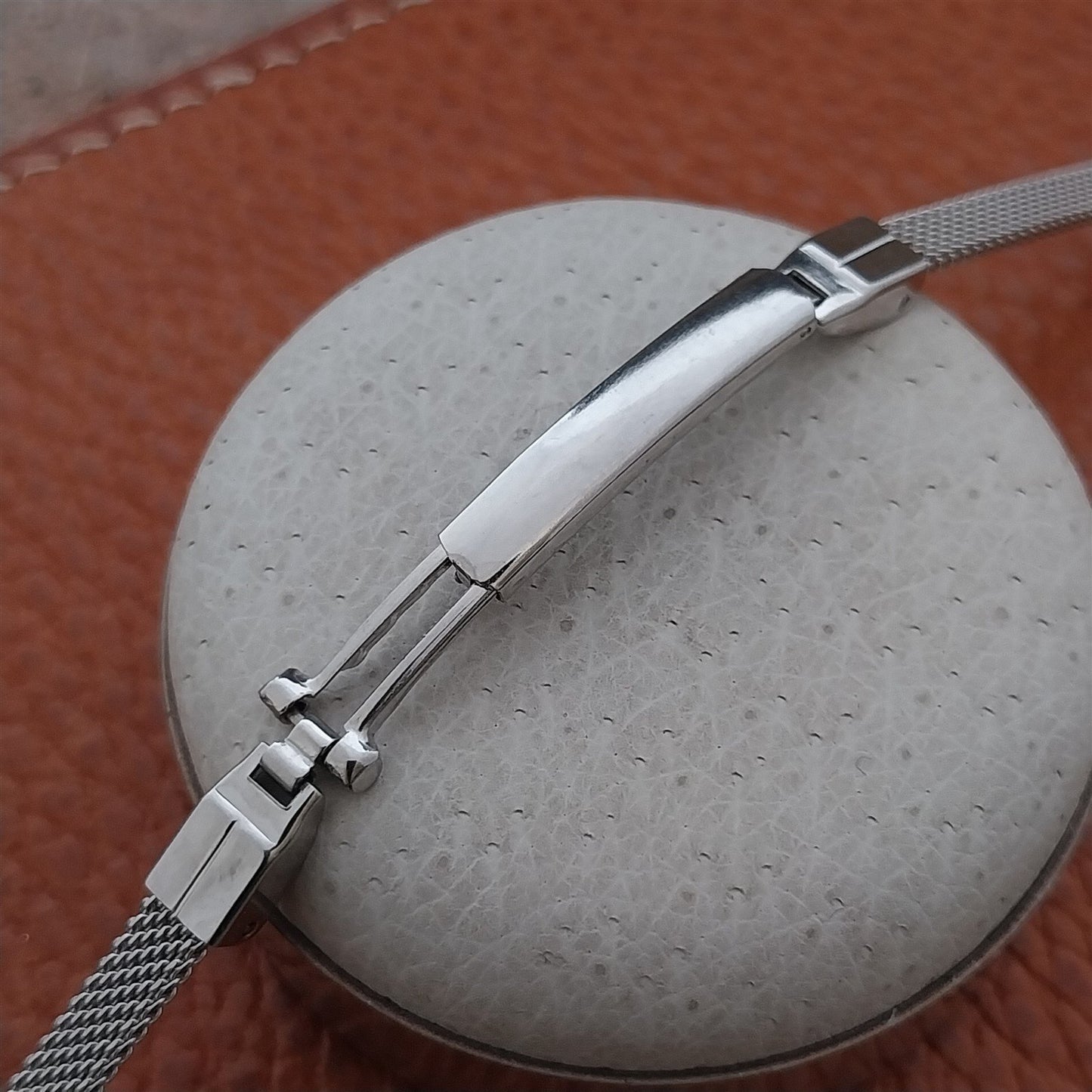 Vintage White Gold Filled Mesh Ladies Kestenmade Cocktail Watch Band