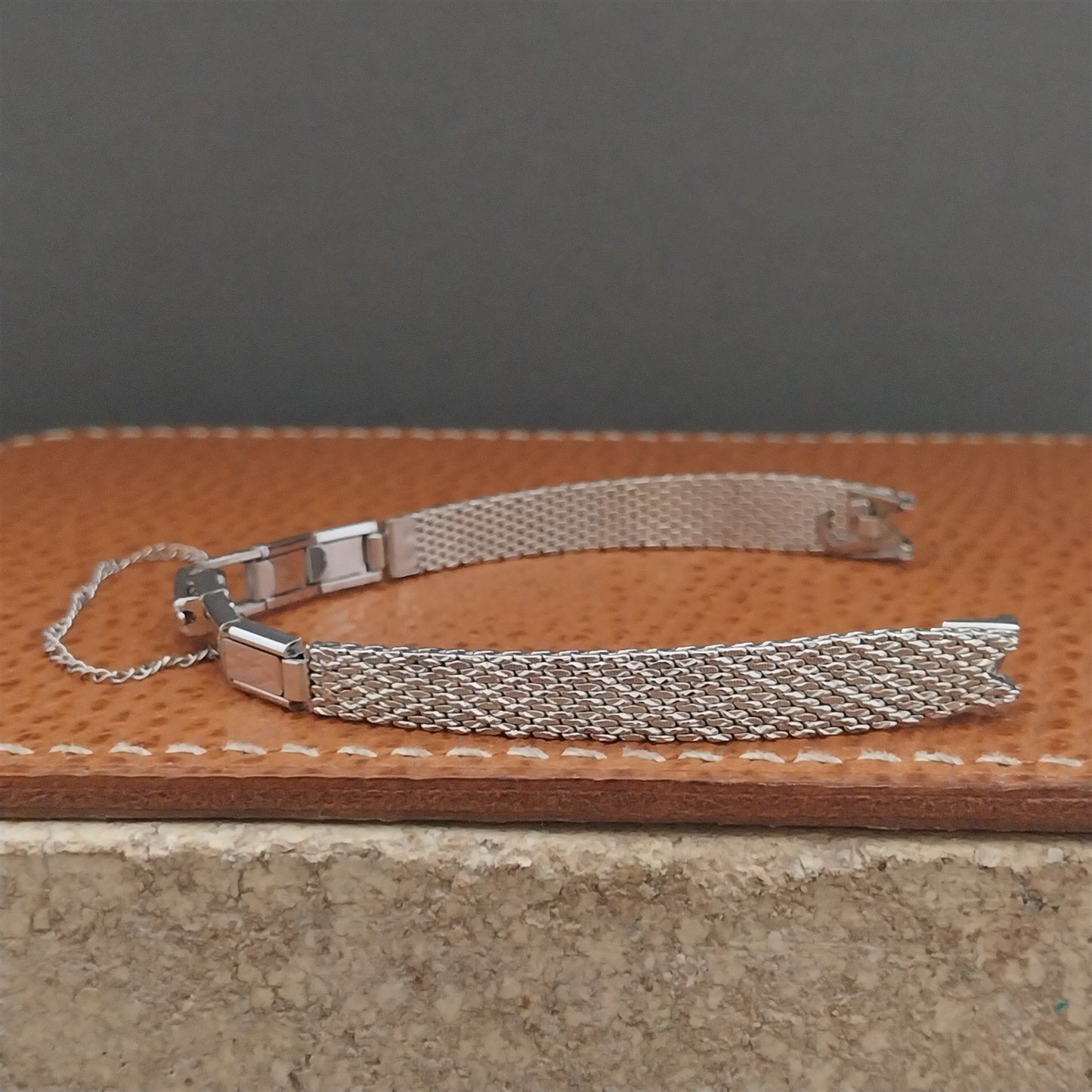 Classic Hadley White Gold RGP Mesh Ladies Vintage Cocktail Watch Band