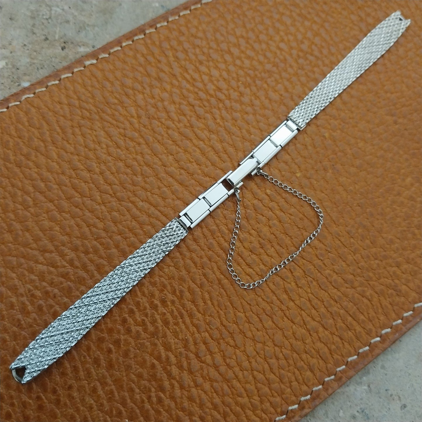 Classic Hadley White Gold RGP Mesh Ladies Vintage Cocktail Watch Band