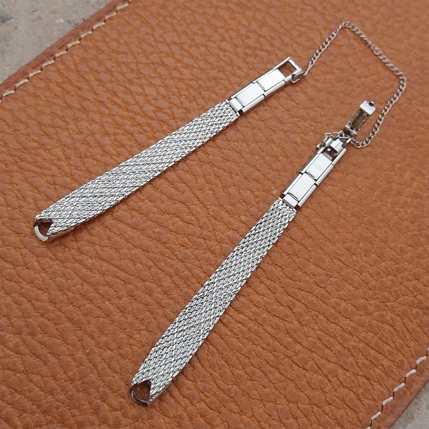 Classic Hadley White Gold RGP Mesh Ladies Vintage Cocktail Watch Band