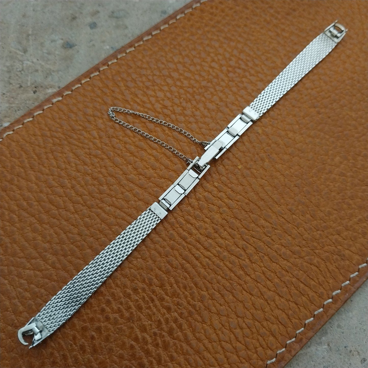 Classic Hadley White Gold RGP Mesh Ladies Vintage Cocktail Watch Band