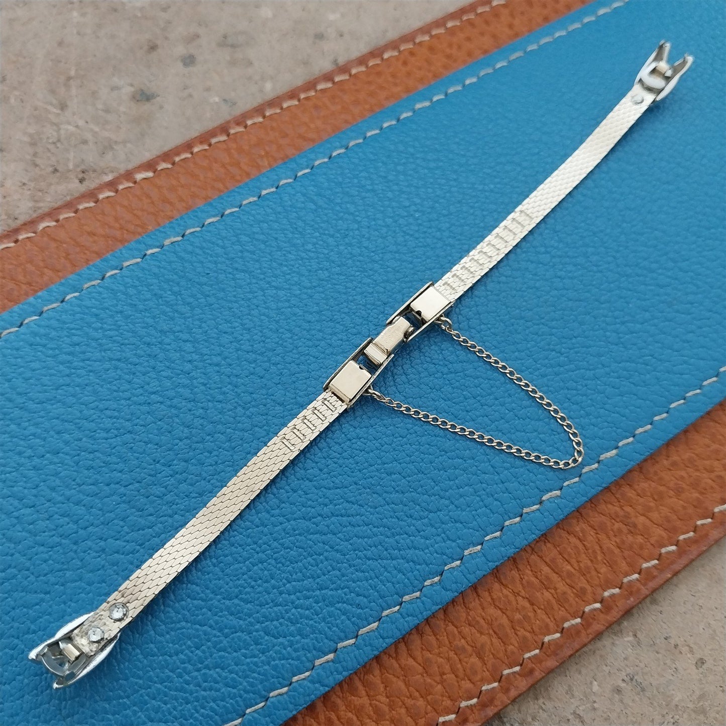 Kreisler Yellow & White Gold-Fill Rhinestone Ladies Vintage Cocktail Watch Band